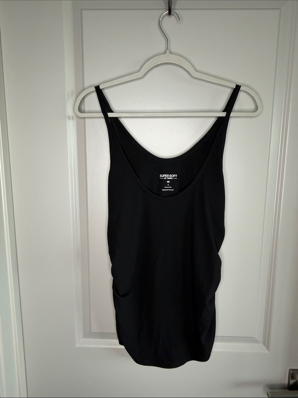 torrid Black Ribbed Scoop Cami Tank